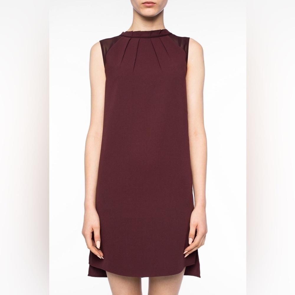 All Saints Jay Mini Dress In Bordeaux Red Size XS